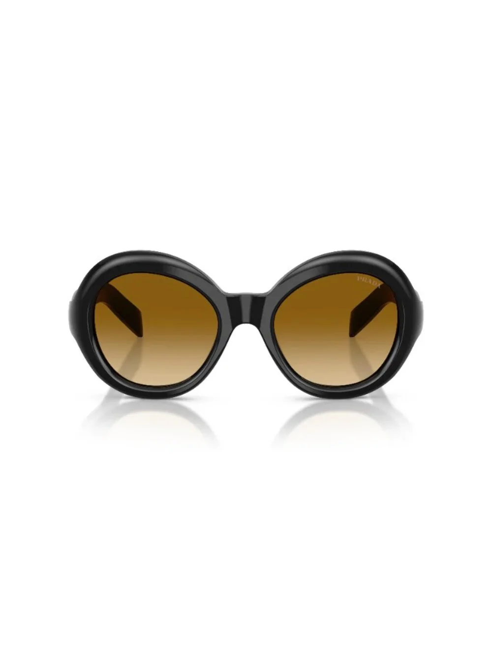 New Prada Women's Sunglasses Black Yellow Lens Acetate Frame PR D08SU 16K10X 53